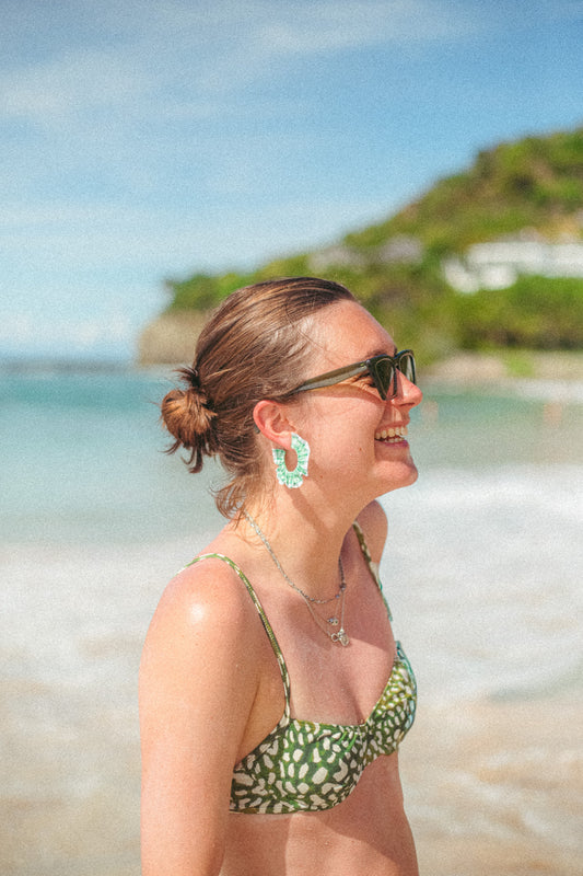 Minty Scrunchie Earrings