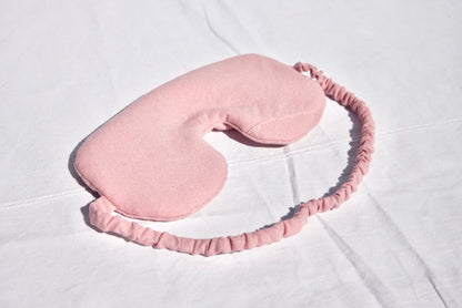 Linen eye mask - pink