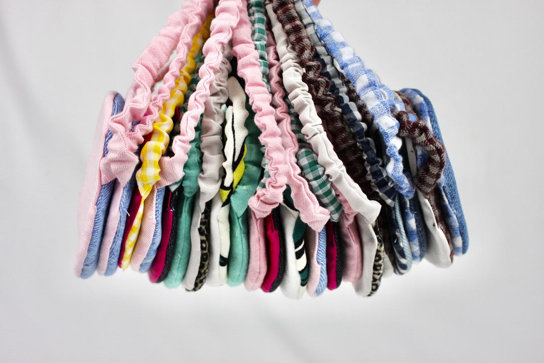 Gingham eye mask - wine red