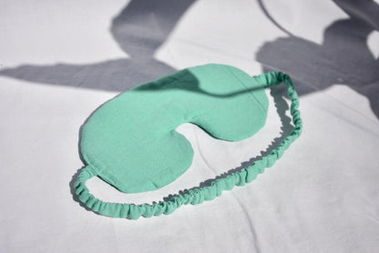 Linen eye mask - mint