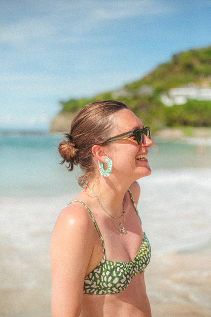 Minty Scrunchie Earrings