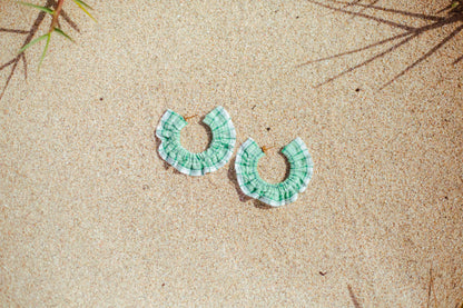 Minty Scrunchie Earrings
