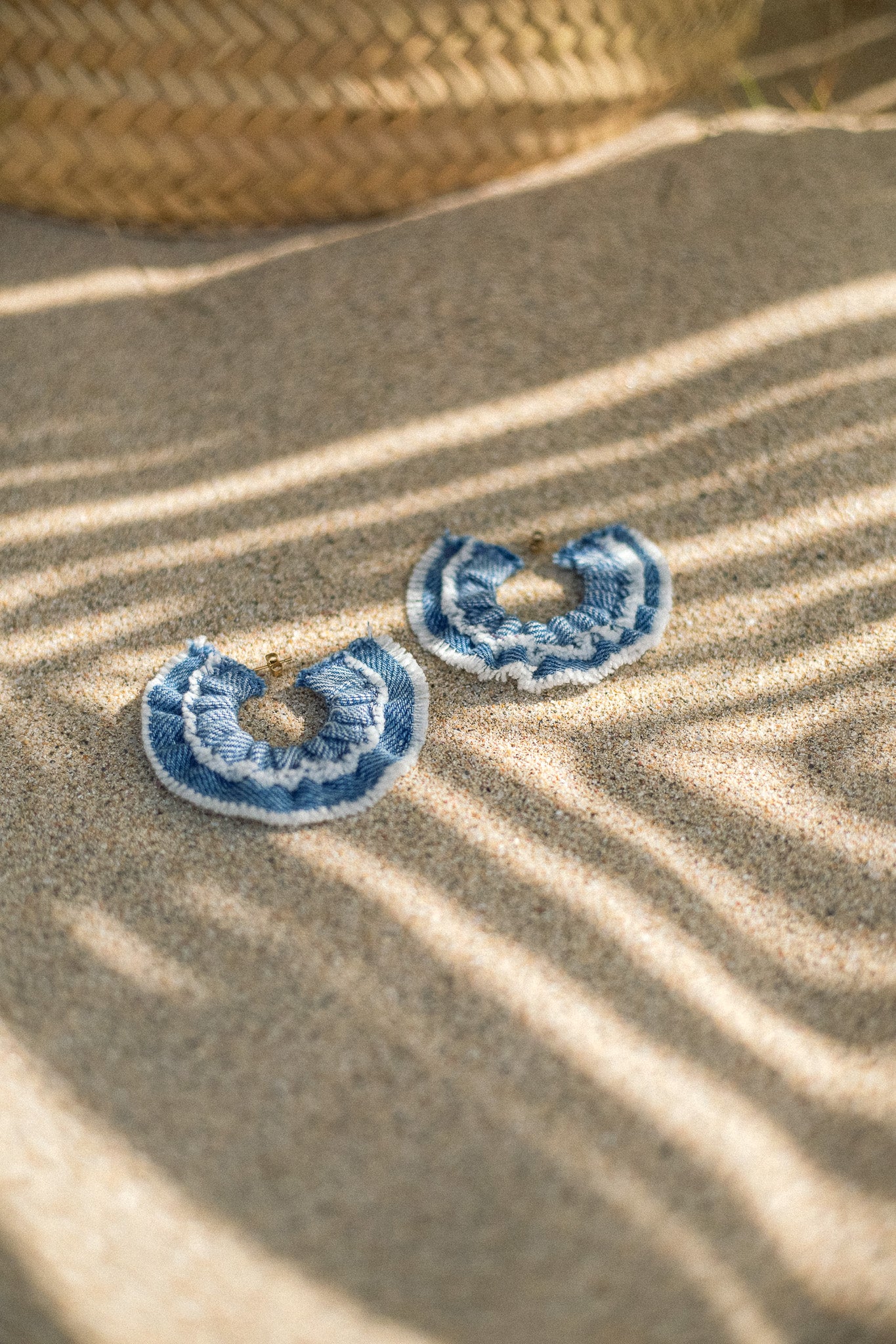 Denim Scrunchie Earrings