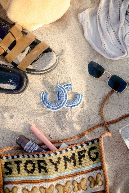 Denim Scrunchie Earrings