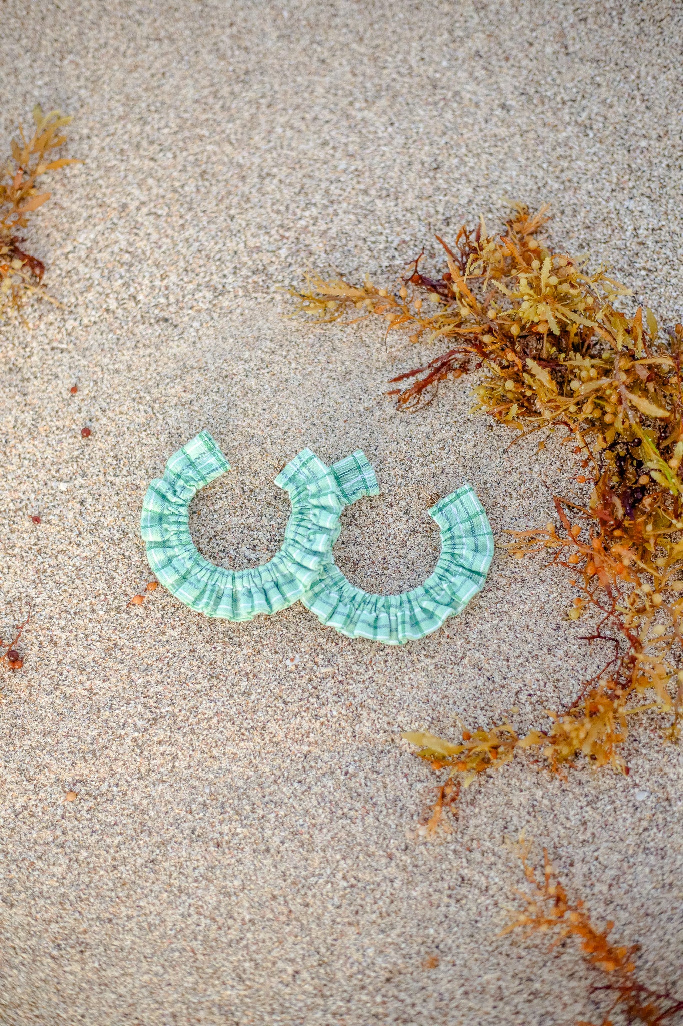 Minty Scrunchie Earrings