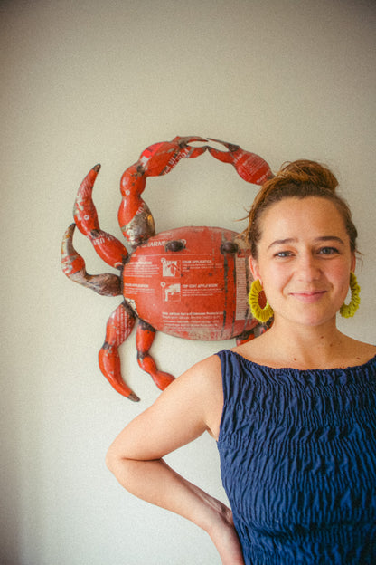 Mohair Scrunchie Earrings - Moss Green