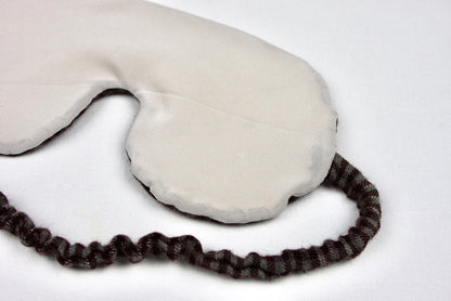 Gingham eye mask - wine red