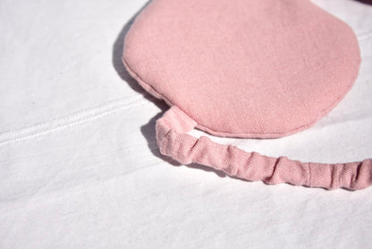 Linen eye mask - pink