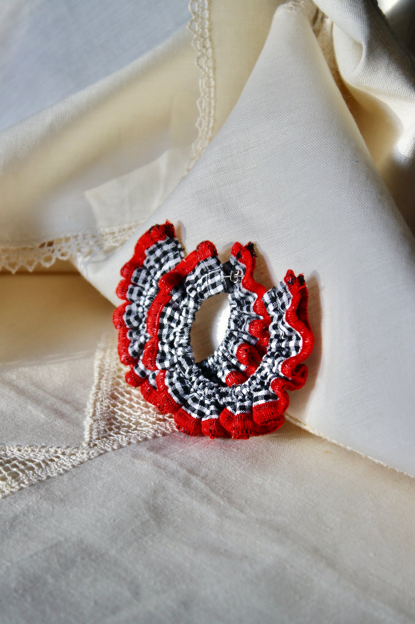 Ladybird Scrunchie Earrings - Large