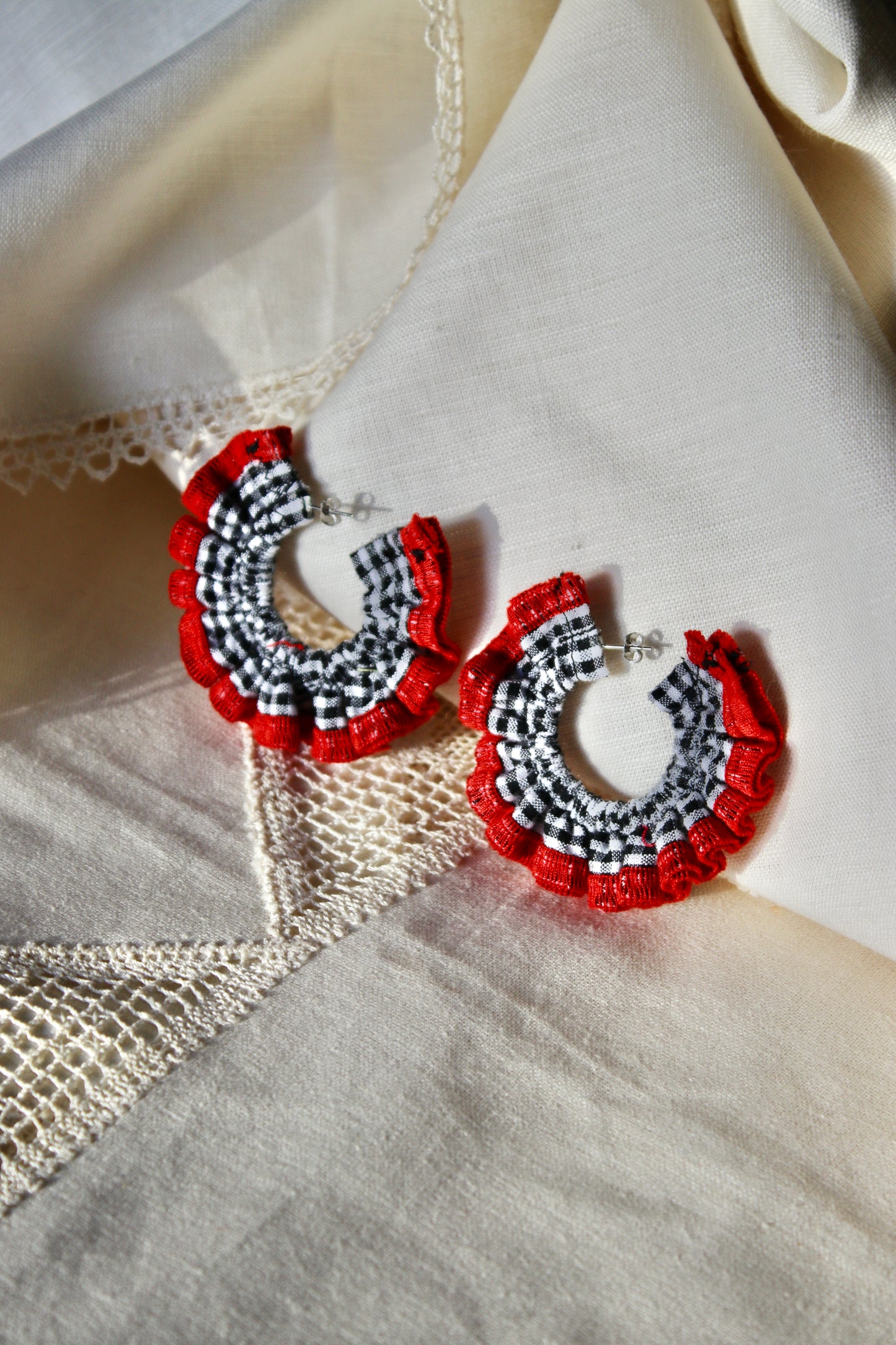 Ladybird Scrunchie Earrings - Small