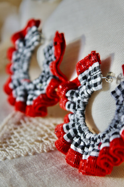 Ladybird Scrunchie Earrings - Small