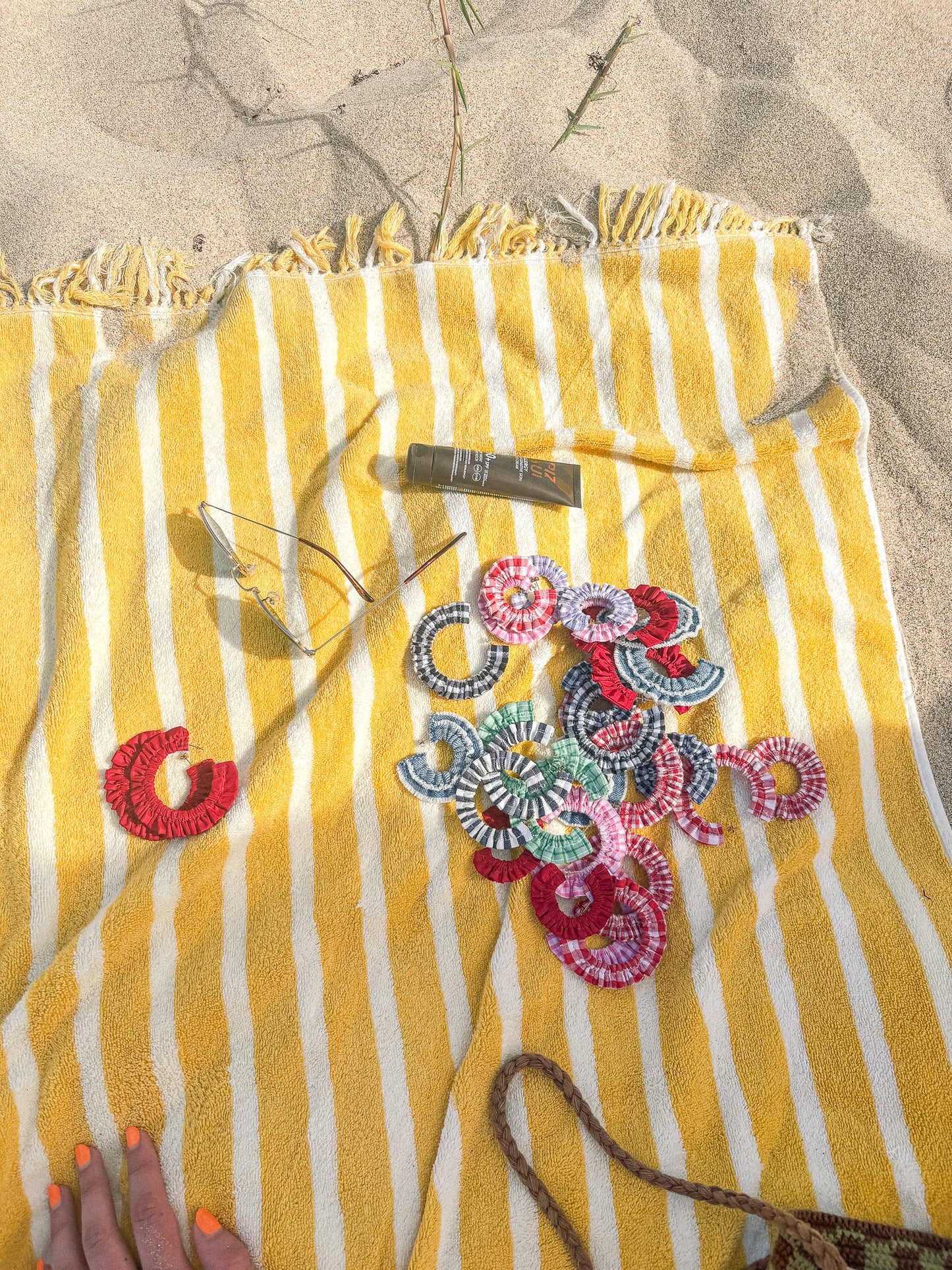 Stripey Scrunchie Earrings