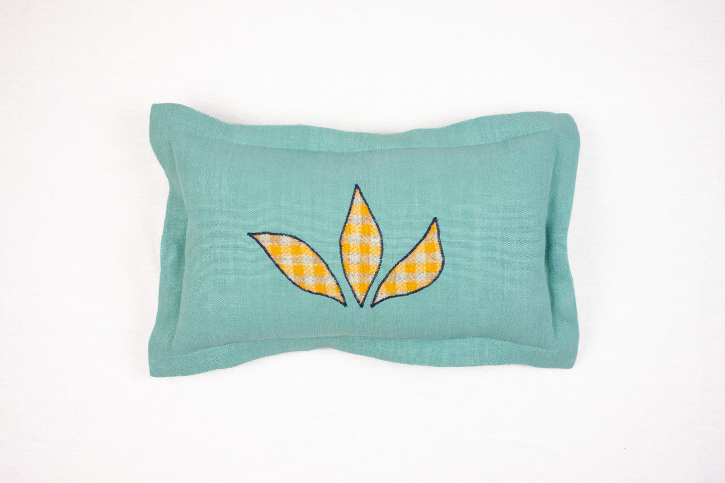 Blue Leaf Cushion
